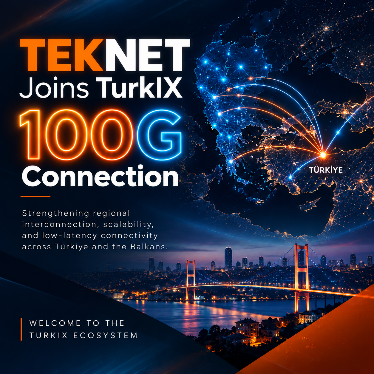 TEKNET се присъедини към TurkIX с 100G връзка