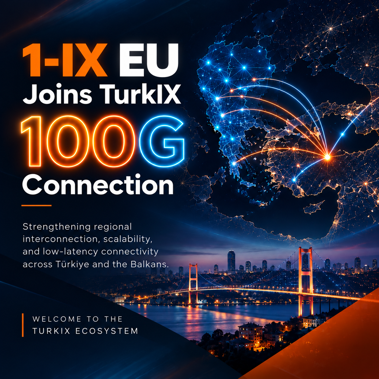 1-IX EU joined TurkIX at 100G