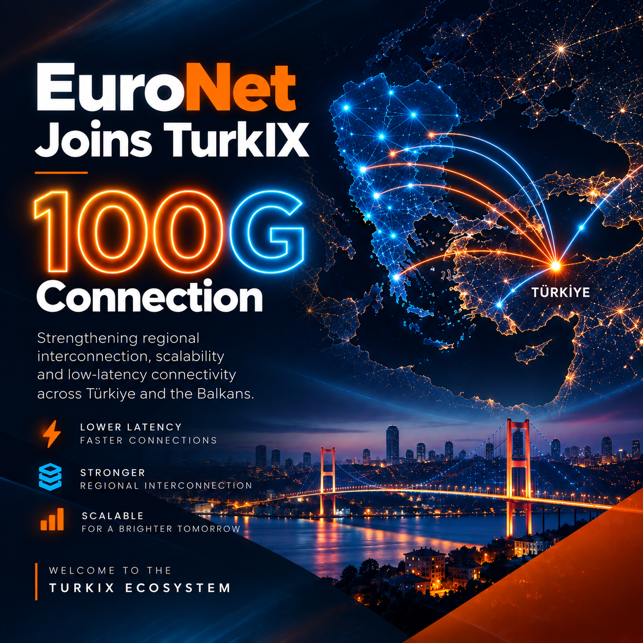 EuroNet, TurkIX'e 100G bağlantı ile katıldı