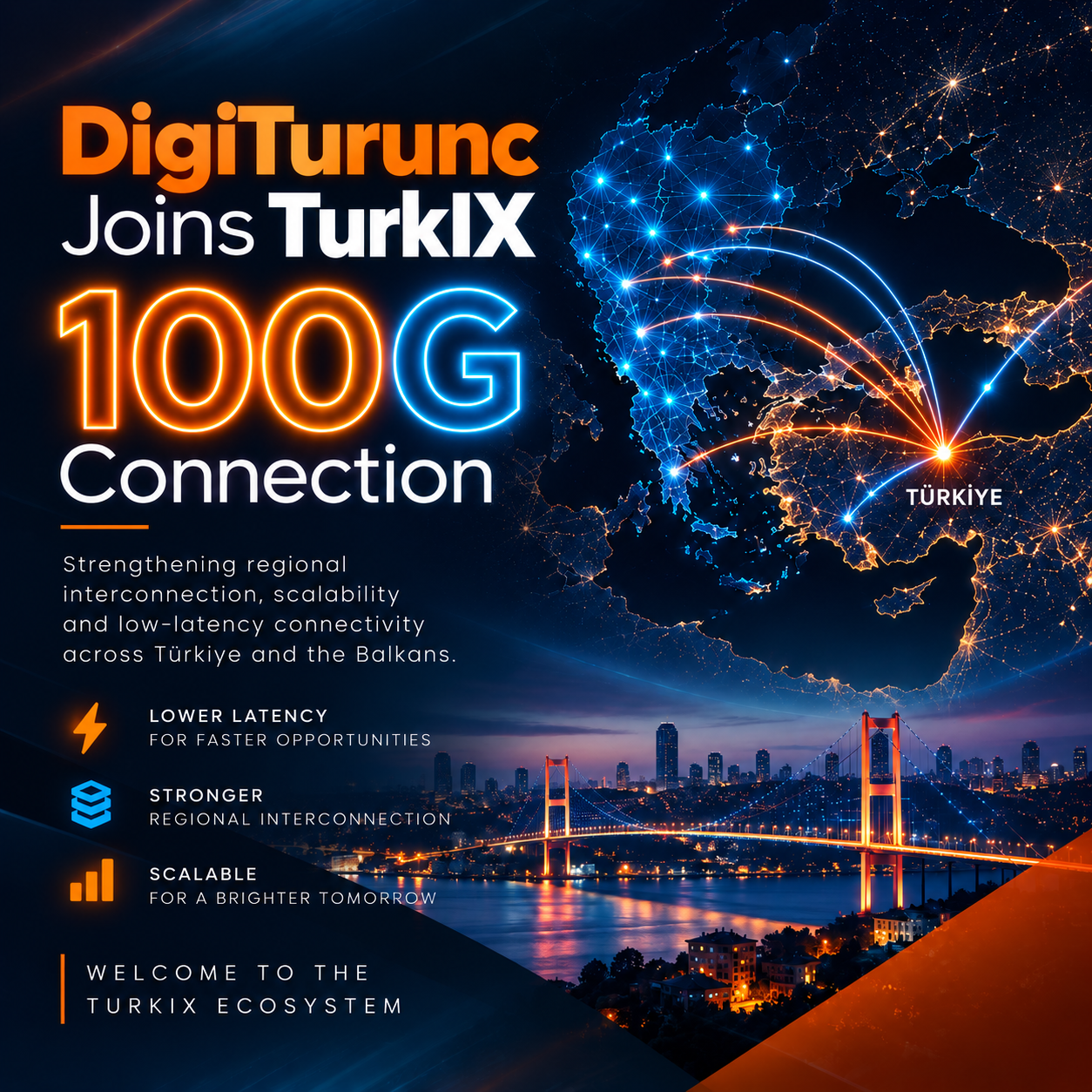 DigiTurunc, TurkIX'e 100G bağlantı ile katıldı