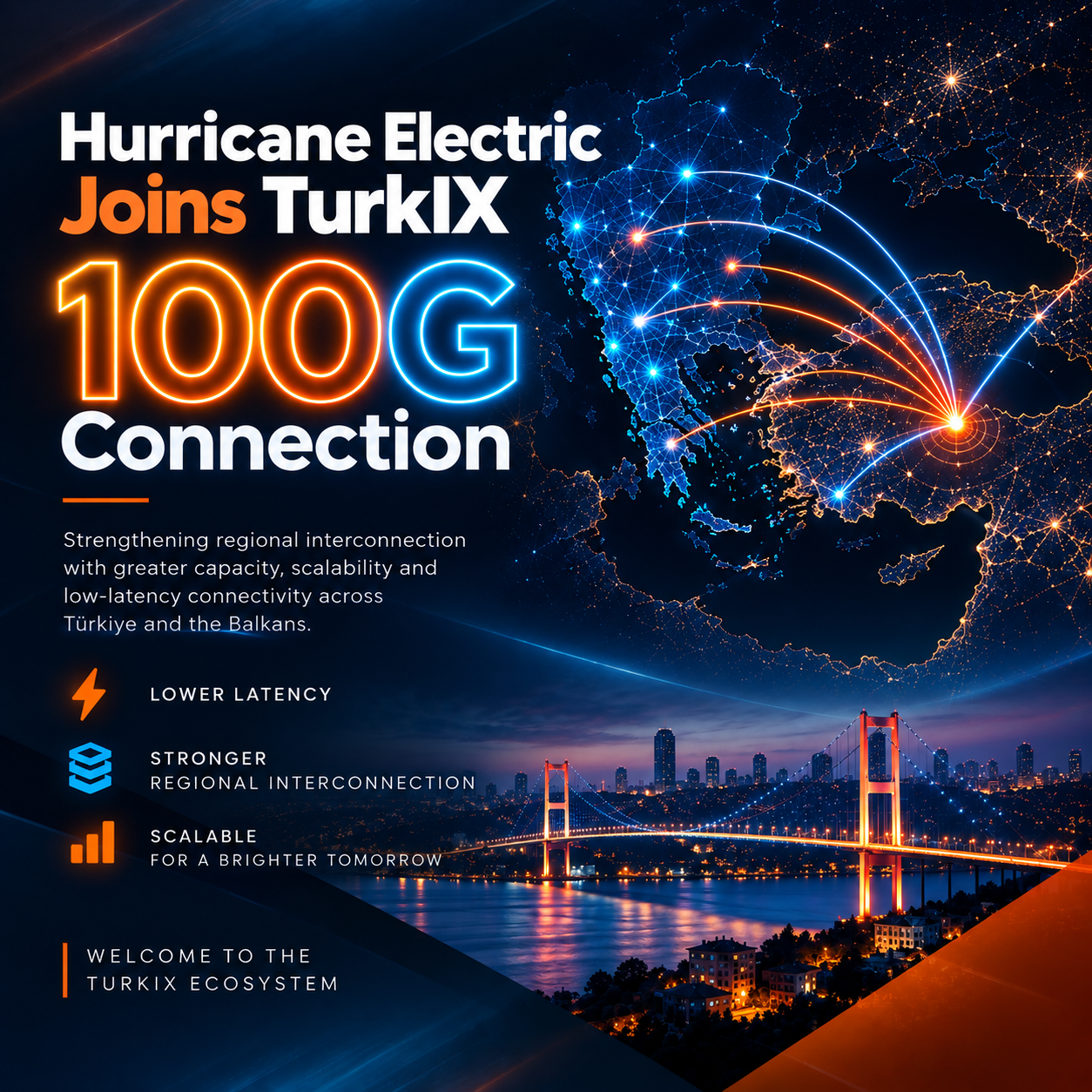 Hurricane Electric joined TurkIX at 100G