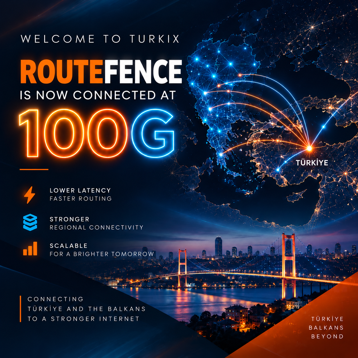 ROUTEFENCE , TurkIX'e 100G bağlantı ile katıldı