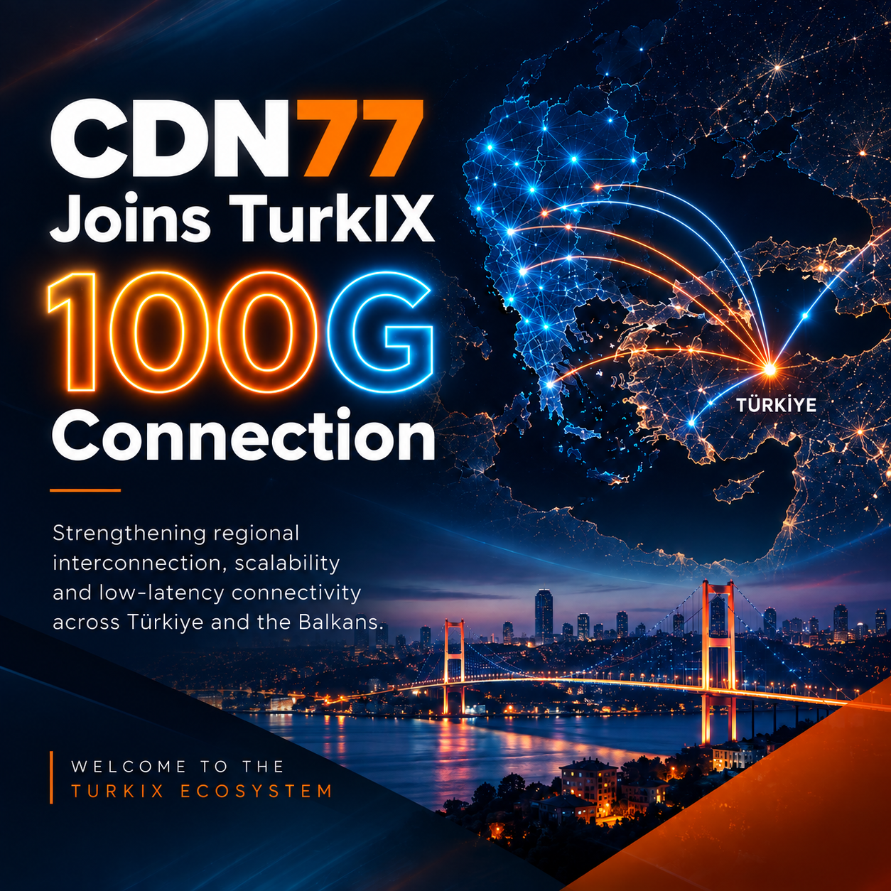 CDN77 joined TurkIX at 100G